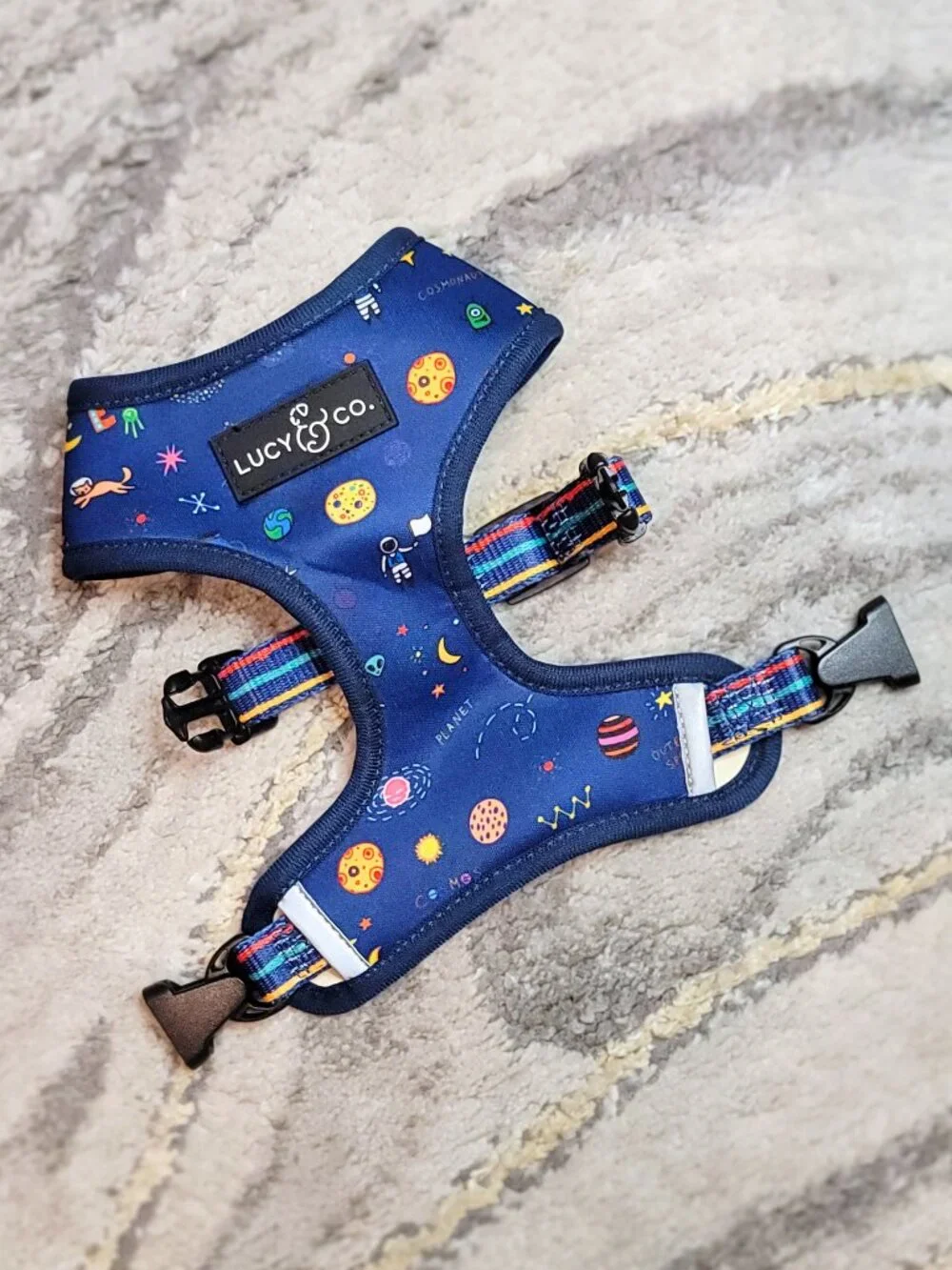 Lucy & Co. Space Doodle Reversible Dog Harness | Size: XS